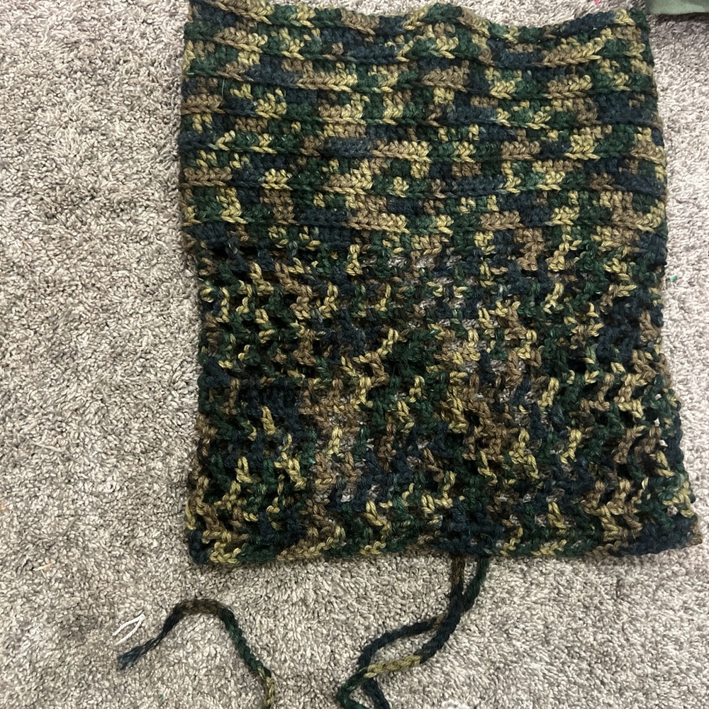 Camouflage crochet tube top